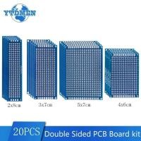 ราคา 20PCS Set PCB Board Prototype Kit Blue Double Sided Universal Circuit Boards 2x8 3x7 4x6 5x7cm DIY Kit (20890685937)