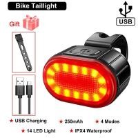 ราคา ไฟหน้าจักรยานชุดไฟจักรยาน LED Q3กันน้ำไฟท้าย IPX4 USB ชาร์จไฟไฟท้ายจักรยาน MTB (20674834624)