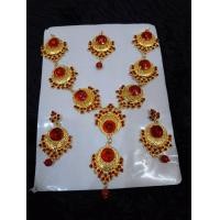 ราคา ชุดเครื่องประดับอินเดียสร้อยคองานอินเดีย พร้อมต่างหูงานสวยคุณภาพดี จี้หน้าผากครบชุด (21076454560)