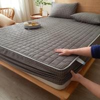 ราคา Muji ผ้าปูที่นอนเตียงแบบพอดีลายตาข่ายกันน้ำ30ซม ผ้าคลุมฟูกผ้าคลุมที่นอนซักได้ผ้าปูที่นอนซักได้ปลอกหมอนขนาดเดียว Super Single ควีน คิงไซส์ (19909388386)