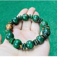 ราคา สร้อยข้อมือพระสมเด็จโตเนื้อหยกเขียวสร้อยข้อมือเม็ดกลมพระสมเด็จโต (20505863223)