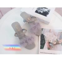 ราคา รองเท้าส้นแก้ว ขนนก ขนมิ้ง งานขายดีที่สุด (15733284887)