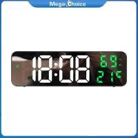 ราคา MegaChoice 100 Original Led Digital Wall Clock Large Screen Wall mounted Time Temperature Humidity Display Electronic Alarm Clock (21177927701)