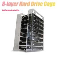 ราคา 3 5 Inch HDD Hard Drive Cage 8X3 5 Inch HDD Cage Rack DIY Hard Disk Case for BTC Mining Computer Storage Expansion (20302300931)