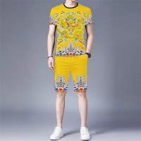 ราคา SONIX สูทแขนสั้นผู้ชายสไตล์ชนเผ่าเสื้อยืดลายมังกรจีนหล่อเย็น กางเกงขาสั้น2ชิ้นสูทจีน CNY (21241607604)