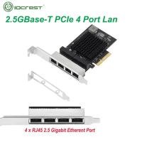 ราคา IOCREST 2 5 Gigabit Quad Port PCIe RJ45 Lan 10 100 1000 2500Mbps Realtek 8125b ชิป4เซิร์ฟเวอร์ Gigabit การ์ดเครือข่าย2 5G (21170614885)