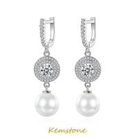 ราคา Kemstone ต่างหูมุกคริสตัลเพทายทรงกลมหรูหราสำหรับผู้หญิงเครื่องประดับหรูหรางานแต่งงานของขวัญสำนักงาน (13946666281)
