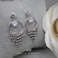 ราคา Value Jewelry ER0204 กว้าง1 5cmยาว3 9cm เครื่องประดับเพชรCZ เกรดพรีเมี่ยม หนีบ ห่วง ระย้า คริสตัล เพชร สร้อยข้อมือ สร้อยคอ แหวน (326415006)