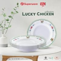 ราคา จานทรงลึก8 6ชิ้น ลายลัคกี้ ชิคเก้น (20873041543)