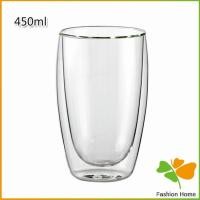 ราคา FASHION แก้วกาแฟ สไตล์ ญี่ปุ่น แก้ว 2 ชั้น แก้ว แก้วใสสองชั้น Double layer glass (8808321578)