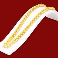 ราคา สร้อยคอทอง น้ำหนัก1 10บาท ยาว24นิ้ว สร้อยคอ ลายสี่เสา ผ่าหวาย สร้อยคอทองไม่ลอก ไม่ลอก ไม่ดำ ชุบด้วยเศษทองคำแท้ ชุบเศษทองเยาวราช ชุบทอง100 (17447563723)