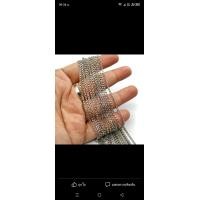 ราคา สร้อยคอ อิตาลี เงินแท้ 92 5 งานนำเข้าทั้งเส้นครับ ตัดลายเล่นไฟหนักมาก หนา 2 มิล หนัก 3 4 กรัม เคลือบทองคำขาวแล้ว ใส่ไม่ดำ (17211281085)