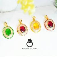 ราคา จี้ จี้พลอยล้อมเพชร A270 รุ่นอลังการตระการตา จี้ทับทิม จี้ทองไมครอน จี้ทองชุบ จี้สวยๆ จี้ใส่ออกงาน จี้อลังการ จี้ (16530871561)