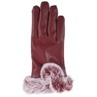 ราคา Women Autumn Winter Warm Leather Gloves Rabbit Fur Touch Screen Gloves Evening (19270746073)