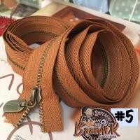 ราคา 5 ซิป หัวซิป Handmade ฟันทองเหลืองรมดำ มีให้เลือกหลายขนาด ซิปตัด ซิปควิลท์ ซิปฟันเหล็ก เบอร์ 5 สีน้ำตาล (6272604927)