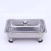 ราคา ถาดสแตนเลสบุฟเฟ่ ถาดถนอมอาหารสแตนเลส อย่างดีพร้อมขาตั้งและฝาแก้วปิด ใส่ข้าวแกงขายของ ถาดใส่อาหาร (7928700022)
