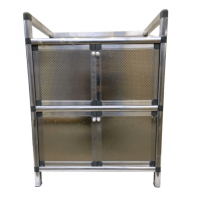 CROWN ตู้กับข้าวอลูมิเนียม 58x35x75 ซม. รุ่น PQS-ST01