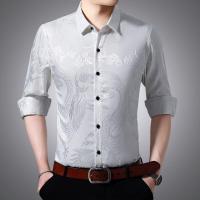 ราคา สไตล์จีนลายมังกรเสื้อเชิ้ตแขนยาวชายส่วนบางของชายวัยกลางคนเสื้อ jacquard น้ำแขนยาวเสื้อผู้ชายคุณภาพสูง (15051844603)