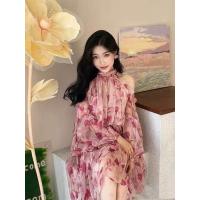 ราคา เดรสสั้นเปิดไหล่ ลายกุหลาบป้ายYPY (21373385181)