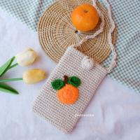 ราคา กระเป๋าถักใส่มือถือ x ส้มส้ม กระเป๋าถักใส่โทรศัพท์ กระเป๋าถักโครเชต์แฮนด์เมด (19897485909)