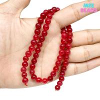 ราคา หินทับทิม หินราชินี สีแดง แต่งสี ขนาด 6 มิล เส้นยาว แถมฟรี ลวดตัวนำ ไหมร้อยหิน หินสีแดง ช่วยเสริมความรัก Ruby (9154508779)