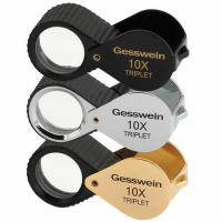 ราคา ราคาต่อ 1 ชิ้น Gesswein Loupe Triplet 10x 20 5MM Silver Rubber Grip แว่นขยาย กล้องส่องแหวน กล้องส่องพระ (20821921899)