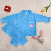 ราคา ชุดนอนเด็กคอปกสีพื้นลายคิตตี้ แขนยาว ขายาว (18333600702)