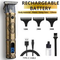 ราคา Manila Stock USB Rechargeable hair clipper body trimmer razor Barber Haircut Beard Electric cutter for Men with LCD screen (20803351025)