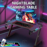 ราคา Desk Shop โต๊ะ โต๊ะเกมมิ่ง RGB Gaming Table โต๊ะคอม โต๊ะคอมพิวเตอร์ โต๊ะเกม มีไฟ RGB โต๊ะคอมพิเตอร์ มีรูปทรงขาZ มีไฟ LEDสวย ไม่แสบตา โต๊ะทำงาน 120cm (13227612707)