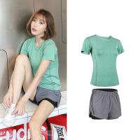 ราคา Movrkro ชุดออกกำลัง ชุดออกกำลังกาย ชุดกีฬาผู้หญิง ชุดออกกำลัง ผญ ชุดออกกำลัง ผญ เสื้อแขนสั้น กางเกงขาสั้น ชุดลำลอง เซต2ชิ้นเนื้อผ้านุ่มสบายแฟชั่นยอดนิยม (15300766630)