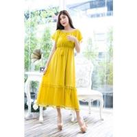 ราคา ชุดเดรสเปิดไหล่ เดรสปาดไหล่ เดรสไปทะเล ชุดเดรทยาวสีพื้นเรียบๆ (16363466286)