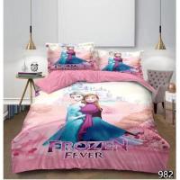 ราคา Cadar Murah Berkualiti Cartoon Single Queen Fitted Cotton Kids Bedding Bedsheet Pillow Case Frozen Hello (16487314365)