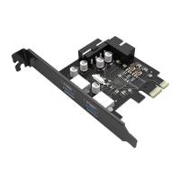 ราคา ออก E TAX ลดหย่อนภาษีได้ ORICO PCI Express Expansion Card USB 3 0 PCI E 2 Port 15 Pin SATA to Big 4 Pin Interface 5 Gbps Speed For Computer Components (18590573330)