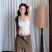 ราคา เสื้อกล้ามผู้หญิง สีพื้น ทรงรัดรูป (20816111970)
