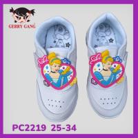 ราคา รองเท้าเด็กอนุบาล Princesses ติดเทป มีไฟ ลิขสิทธิ์แท้ Disney เจ้าหญิง PC2218 PC2219 ขาว Gerry Gang มีไฟ (20685523715)