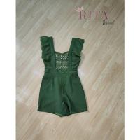ราคา จั๊มขาสั้น จั๊มแขนระบาย Rita (14242667263)