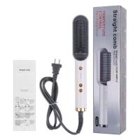 ราคา ที่หนีบผมตรงแบบมืออาชีพแปรงหวีอุณหภูมิแปรงไอออนิกที่ยืดผมตรงหวีร้อนดัดผมเหล็กม้วนผมสำหรับผู้หญิงผม (10918658061)