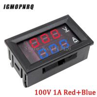 ราคา DC 0 100V 1A 10A 50A 100A Digital Voltmeter Ammeter Dual Display Voltage Detector Current Meter Panel Amp Volt Gauge 0 28 LED (18444501601)