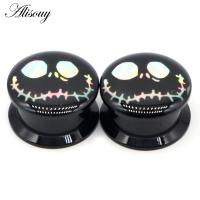 ราคา Alisouy สกรูอะคริลิคสีดำสำหรับเจาะหูที่ขยายหูแบบสองบานเครื่องประดับเจาะหูแบบรูกลวง2ชิ้น (14852060751)