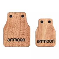 ราคา New Arrival ammoon Large Medium 2 PCS Cajon Box Drum Companion Accessory Castanets for Hand Percussion Instruments (20914656242)