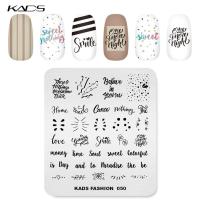 ราคา Kads เล็บปั๊มแผ่นแฟชั่นเล็บแสตมป์แม่แบบ DIY ภาพแม่แบบเล็บปั๊มแผ่นลายฉลุเครื่องมือ fa050 (685058871)