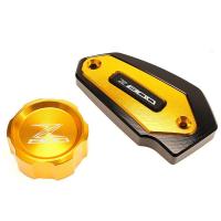 ราคา สำหรับ KAWASAKI Z800 Z 800 Z800 2013 2016 2015รถจักรยานยนต์ CNC ด้านท้ายคุณภาพสูง ด้านหน้าเบรคกระปุกน้ำมันไฮดรอลิกหมวกกระบอกฝาครอบน้ำมันเติมสกรูปล ปลั๊กสกรูเติมน้ำมัน (7598280704)