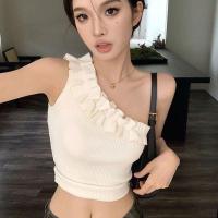 ราคา HengShanYuan เสื้อแขนกุดเปิดไหล่มีระบายเสื้อชั้นในสตรีส่วนบนเสื้อเอวลอย (18262541207)