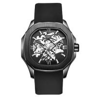 ราคา นาฬิกาข้อมือผู้ชายระบบไขลานอัตโนมัติสายซิลิกอนสแตนเลสนาฬิกากีฬากันน้ำสไตล์โรมันเรืองแสง (19997656435)