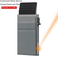 ราคา Rfid Smart Credit Card Holder Wallet Metal Thin Slim Men Women Wallets Pop Up Minimalist Wallet Black Metal Bank Cardholder Case Wallets (19620741185)