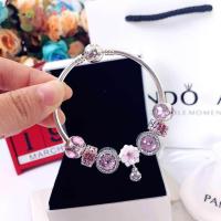 ราคา ใหม่Pandora Charmสร้อยข้อมือS925เงินสเตอร์ลิงMagnolia Sprouting Loveสามด้านลูกปัดแก้วสีชมพูCat Eyesสร้อยข้อมือผู้หญิง (20228408846)