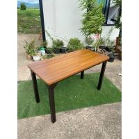ราคา CPG โต๊ะกินข้าว โต๊ะอาหารไม้สัก 60x120 สูง60CM โต๊ะเขียนหนังสือ โต๊ะทำงาน โต๊ะเอนกประสงค์ สีสักน้ำตาลส้มเคลือบเงา ขาโต๊ะสีโอ๊ค K 126 (9083129144)