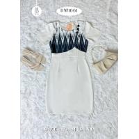 ราคา พร้อมส่ง เดรสผ้าพิมลายไทย เดรสลายไทย เดรสใส่ทำงาน งานป้าย Dress world (20491045768)