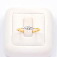 ราคา Happy Jewelry แหวนชู บ่าข้าง ข้างละเม็ดคล้ายรูปหัวใจ เม็ดยอด 11 ตัง ทองแท้ 9k 37 5 เพชรเกสร ME949 (17017387505)