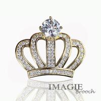 ราคา IMAGIEเข็มกลัดมงกุฎเพชรเดี่ยวหลายสี (18474649047)